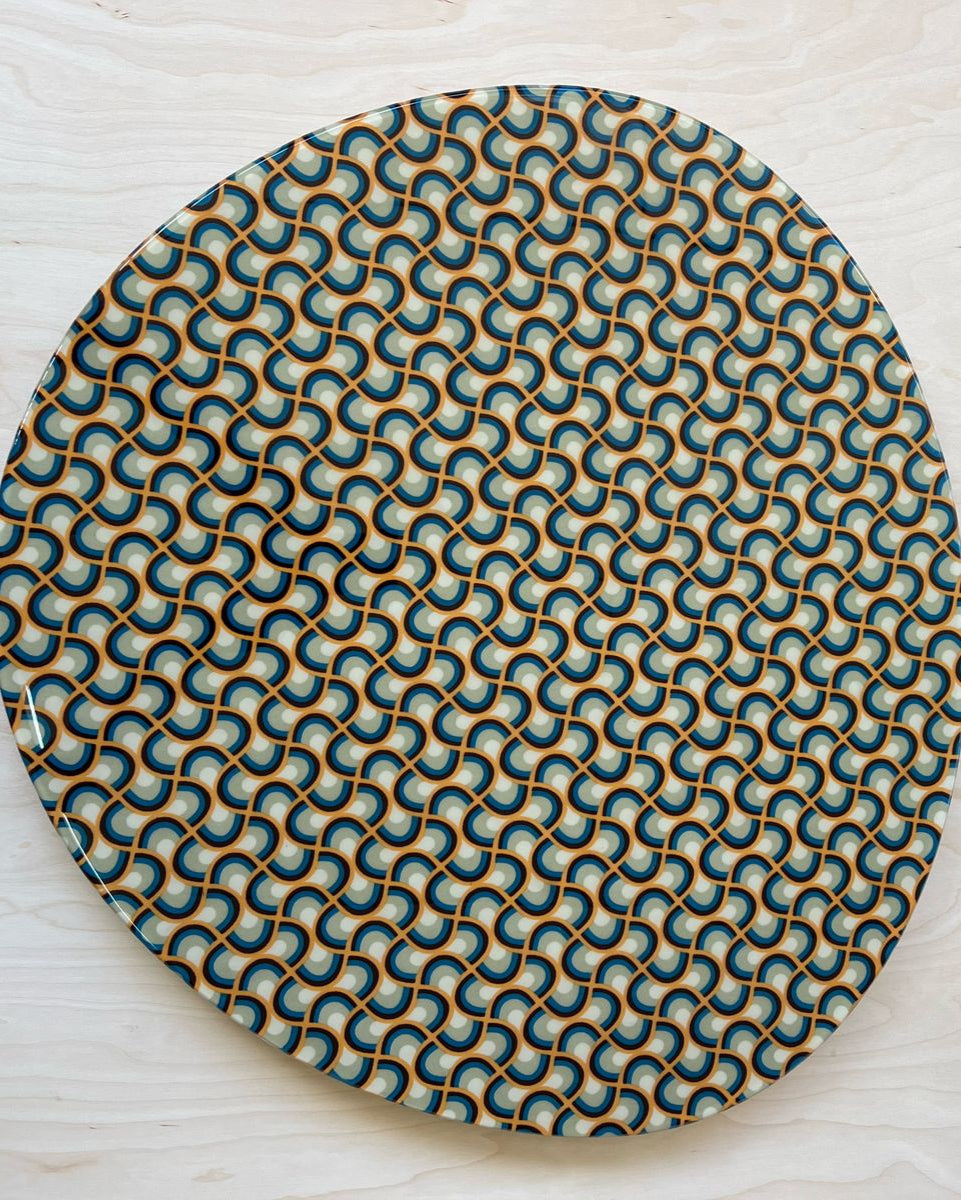 Moody Waves Nesting Table