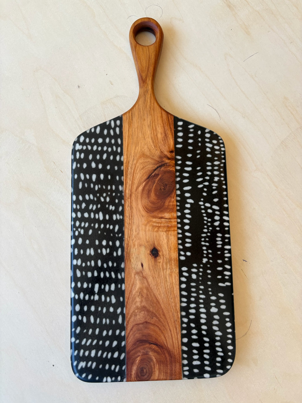 Guinea Fowl Black Handle Cheese Board