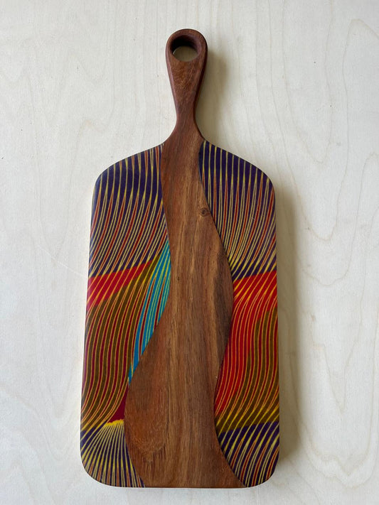 Neon Wave Handle Cheese Board