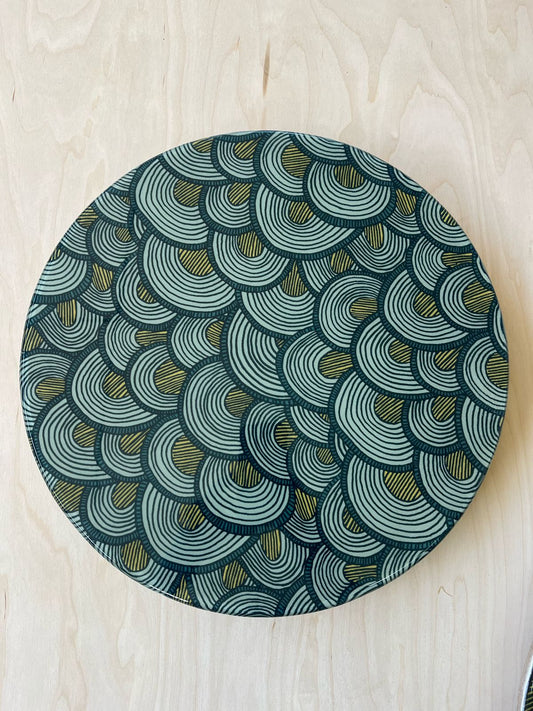 Waves Blue Lazy Susan