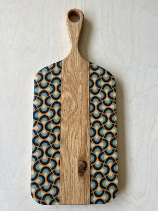 Moody Waves Handle Cheese Board